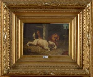 de VOS Vincent 1829-1875,Deux chiens à la poursuite d’’une souris,VanDerKindere BE 2015-06-16