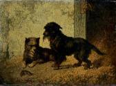 de VOS Vincent 1829-1875,Two Terriers Outside a Barn,Hindman US 2007-02-25