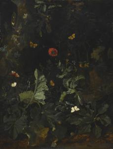 DE VREE NICOLAS 1645-1702,A FOREST FLOOR STILL LIFE WITH FLOWERING PLANTS AN,Sotheby's GB 2013-01-31