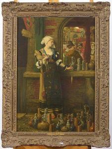de VRIENDT Albrecht 1843-1900,La marchande de poteries,1870,VanDerKindere BE 2021-10-12