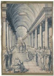 DE VRIENDT Cornelis II 1514-1575,La présentation de la Vierge au Temple,Piasa FR 2010-03-26