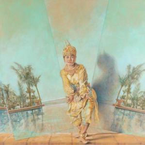 de VRIES Corstiaan 1936-2008,A Balinese dancer at the Legian Hotel, Bali,1998,Venduehuis 2021-09-08