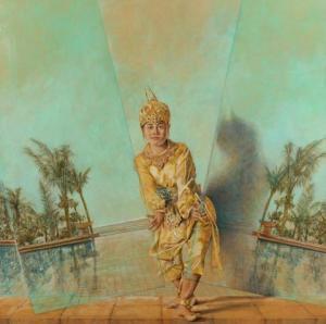de VRIES Corstiaan 1936-2008,A Balinese dancer at the Legian Hotel, Bali,1998,Venduehuis 2020-11-18