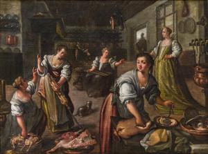 de VRIES Dirck 1550-1595,Kitchen interior,im Kinsky Auktionshaus AT 2016-04-12