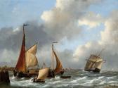 de VRIES Emanuel 1816-1875,Ships on an estuary,Glerum NL 2007-04-23
