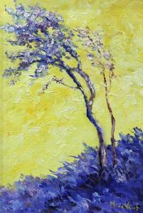 DE VRIES Martha,Yellow Sky and Tree,Clars Auction Gallery US 2017-05-21
