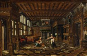 de VRIES Paul Vredemann 1567-1635,Interior with Christ in the house of Marth,im Kinsky Auktionshaus 2018-04-24