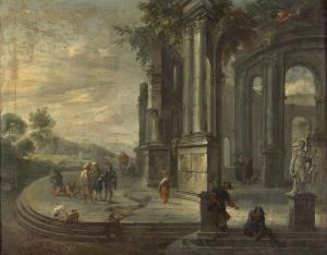 DE WAEL Cornelis 1592-1667,Paysage de ruines avec des figur,Artcurial | Briest - Poulain - F. Tajan 2023-09-26
