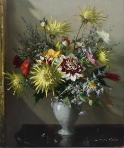 de WARD Vernon Beauvoir 1905-1985,Still life of arranged flowers,Woolley & Wallis GB 2023-12-13