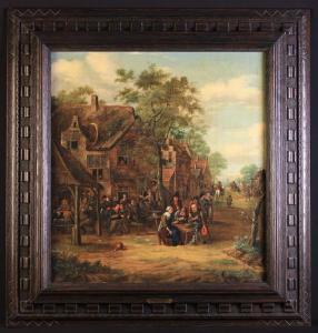 de WINTER Gillis 1650-1720,A Detailed Village Scene with merry,17th Century,Wilkinson's Auctioneers 2018-11-25