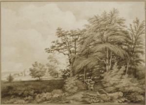 de WINTER Louis 1819-1900,Paysage arboré avec deux femmes,Christie's GB 2008-04-23