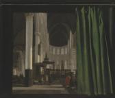 de WITTE Emanuel 1617-1692,Interior of the Oude Kerk, Amsterdam, with a tromp,Christie's 2021-12-07