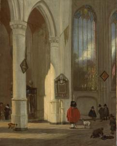 de WITTE Emanuel 1617-1692,Interior of the Oude Kerk in Delft,1655,Sotheby's GB 2021-01-30