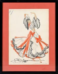 DE ZAMORA Jose 1889-1971,Danseuse espagnole,1950,Coutau-Begarie FR 2024-04-04