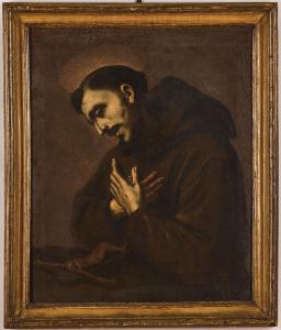 de ZURBARAN Francisco 1598-1664,San Francesco in contemplazione del crocifisso,Cambi IT 2023-09-20