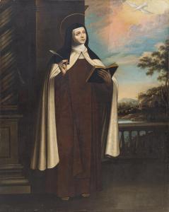 de ZURBARAN Francisco 1598-1664,Santa Teresa Davila protettrice della Spagna,Trionfante 2023-06-29