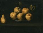 de ZURBARAN Juan 1620-1649,Plato de manzanas y pera,17th century,Alcala ES 2022-10-20