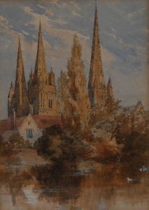 DEACON Augustus Oakley 1819-1899,Litchfield Cathedral,Bamfords Auctioneers and Valuers GB 2017-09-27