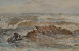 DEACON Augustus Oakley 1819-1899,Stormy Evening off Cullercoat, No,Bamfords Auctioneers and Valuers 2017-09-27