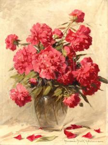 DEAK HENCZNE Adrienne Hermine 1895-1956,Red Roses,Kieselbach HU 2022-10-14