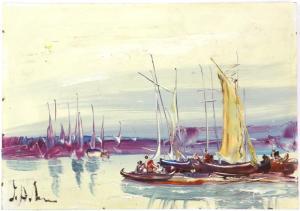 Deakins J,moored boats,20th century,Ewbank Auctions GB 2020-12-10