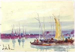 Deakins J,moored boats,20th century,Ewbank Auctions GB 2021-03-25