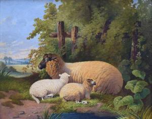 DEAN E,Sheep in rural landscape,1868,Peter Wilson GB 2016-11-23