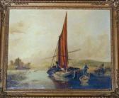 DEARMER Thomas 1800-1800,Fishing boats on the river,1793,Rosebery's GB 2012-05-12