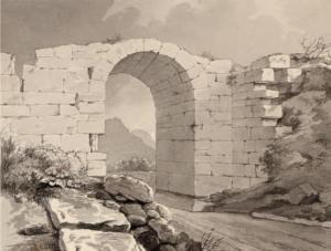 DEBACQ JOSEPH FRÉDÉRIC,Porte à Paestum Vue de Paestum Ruines de temples d,Aguttes 2019-06-13