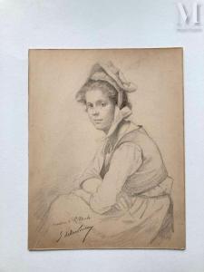 DEBAT PONSAN Edouard 1847-1913,Portrait d\’une jeune bretonne assise,Millon & Associés FR 2023-03-17
