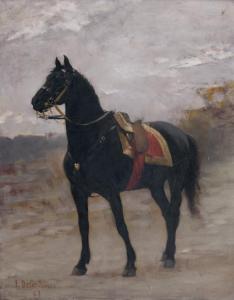 Edouard Debat-Ponsan - Tunis, 
Le Cheval Noir Du Général Boulanger