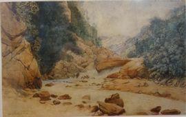 DEBELLE Alexandre 1805-1897,Vue d'un torrent de montagne,Conan-Auclair FR 2021-07-08