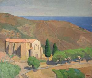 DEBES Marthe 1893-1967,Vue de Bormes-Les-Mimosas,1920,Osenat FR 2023-11-26