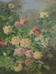 DEBRUS Alexandre 1843-1905,Pink and white roses,1890,Sworders GB 2022-09-27