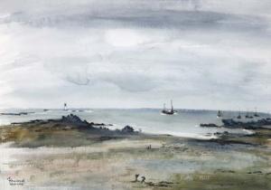 DECAIX Fernand 1901-1974,Küstenlandschaft mit Blick auf das Meer,DAWO Auktionen DE 2008-11-27
