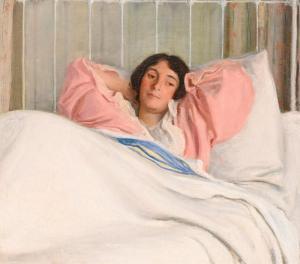 DeCAMP Joseph Rodefer 1858-1923,portrait of Edith Baker De Camp,Nadeau US 2023-01-01