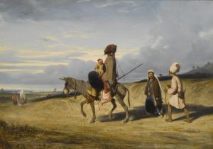 DECAMPS Alexandre Gabriel 1803-1860,FRENCH A DESERT PASSAGE,Sotheby's GB 2017-04-25