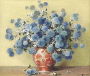 DECAMPS Maurice 1892-1953,Bouquet of Blue Thistles,Artmark RO 2024-02-22
