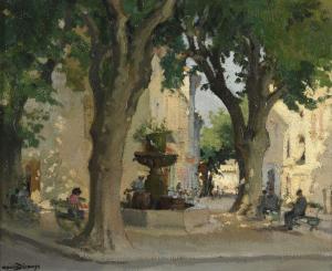 DECAMPS Maurice 1892-1953,Place de village,Etienne de Baecque FR 2024-03-29