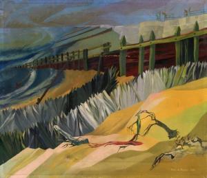 DECKER de Marie Laure 1947,Coastal Landscape,1950,Wright Marshall GB 2016-09-13