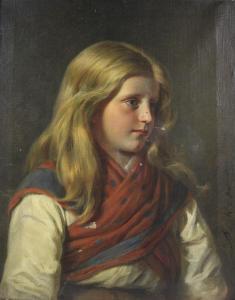 DECKER Georg 1819-1894,PORTRAIT OF A GIRL,Potomack US 2018-11-17