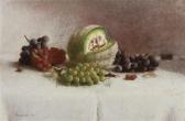 DECKER Joseph 1853-1924,Still Life with Melon and Grapes,1884,Shannon's US 2010-04-29