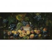 DECKER Joseph 1853-1924,still life with peaches, plums and grapes,1880,Sotheby's GB 2006-11-29