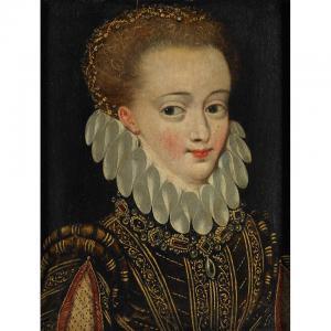DECOURT JEAN 1555-1585,PORTRAIT OF A YOUNG WOMAN,Waddington's CA 2012-06-12