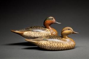 DECOYS Wildfowler 1939-1957,Green-Winged Teal Pair,1950,Copley US 2014-07-25