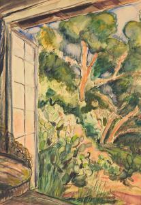 DECREEFT Jose 1884-1982,La Hevrta, and  Cactus Garden, (Pair),1927,Swann Galleries US 2022-12-01