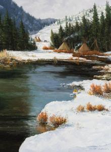 DEDECKER THOMAS A. 1951,Winter - Sioux Camp,Altermann Gallery US 2020-09-18