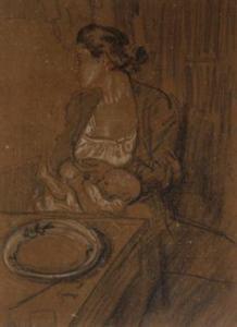 DEDINA VENCESLAS 1872,Femme et son bébé,Kahn & Associes FR 2021-06-18