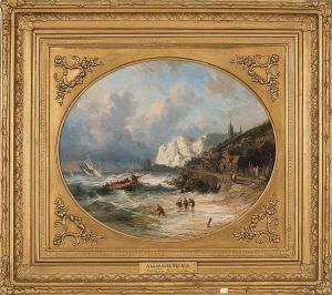 DEFAUX Alexandre 1826-1900,The Coast of Normandy,1865,Eldred's US 2014-11-05