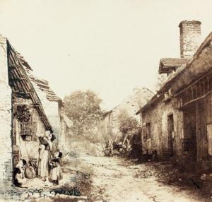 DEFLUBE Louis Joseph 1797-1884,Scène de rue d'un village de l'Oise,1865,Beaussant-Lefèvre 2011-06-08